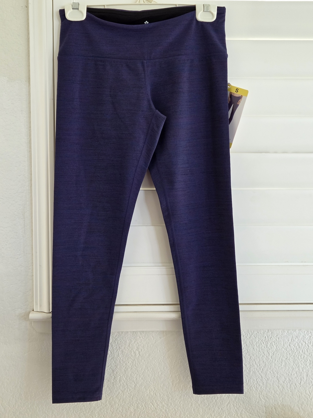 Women's Small Purple Heathered High Rise Yoga Pants NWT